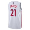 Canotte Uomo Philadelphia 76ers Joel Embiid 21 Nike 2022-23 City Edition Bianco Swingman